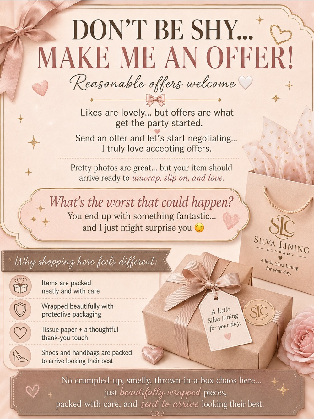 Make Me An Offer! @SilvaLiningCo - See Description Details 🩷
